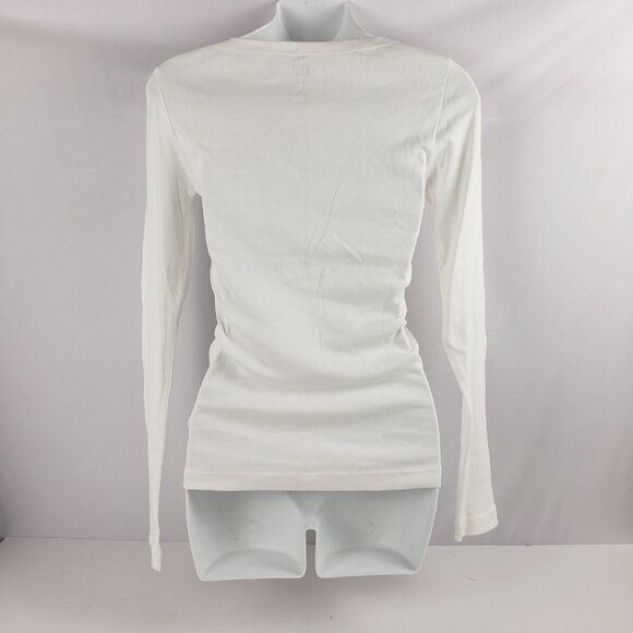 Gap XS White Boatneck T-shirt NWT Long Sleeve Womens - Picture 4 of 13